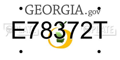 E78372T Georgia License Plate