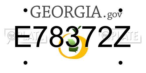 E78372Z Georgia License Plate