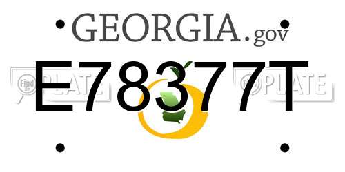 E78377T Georgia License Plate