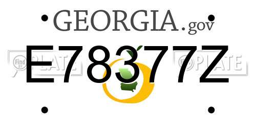 E78377Z Georgia License Plate