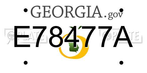 E78477A Georgia License Plate