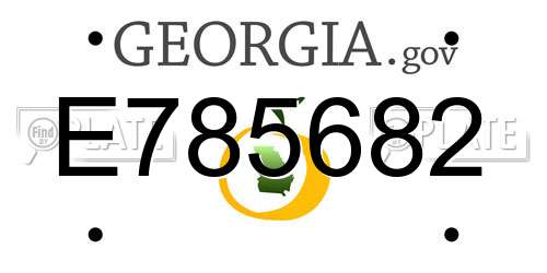 E785682 Georgia License Plate