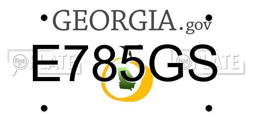 E785GS Georgia License Plate