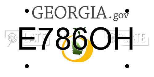 E786OH Georgia License Plate