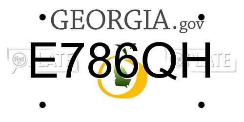 E786QH Georgia License Plate