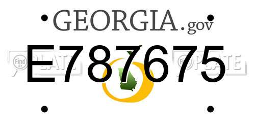 E787675 Georgia License Plate