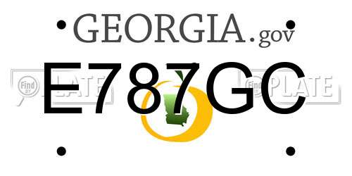 E787GC Georgia License Plate