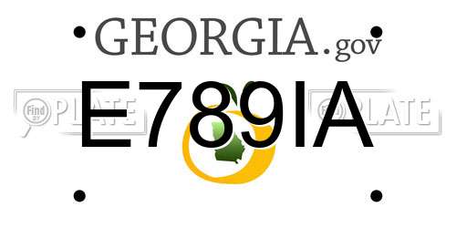 E789IA Georgia License Plate