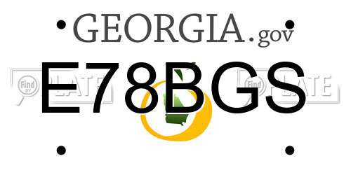 E78BGS Georgia License Plate