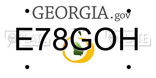 E78GOH Georgia License Plate