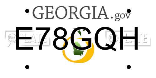 E78GQH Georgia License Plate