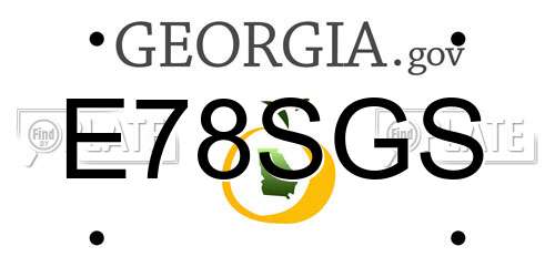 E78SGS Georgia License Plate