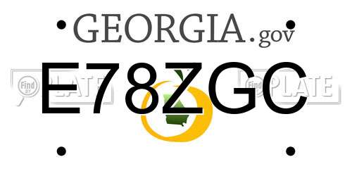 E78ZGC Georgia License Plate