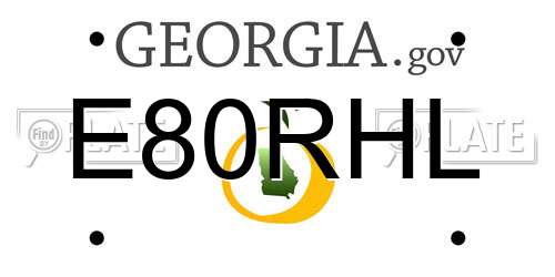 E80RHL Georgia License Plate