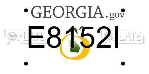 E8152I Georgia License Plate