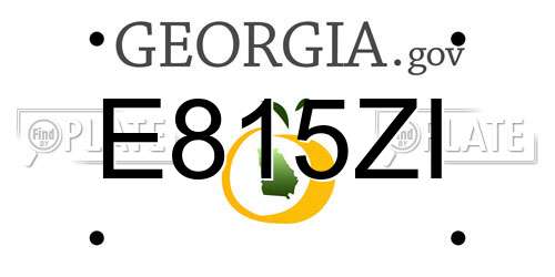 E815ZI Georgia License Plate