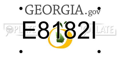 E8182I Georgia License Plate
