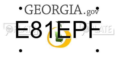 E81EPF Georgia License Plate
