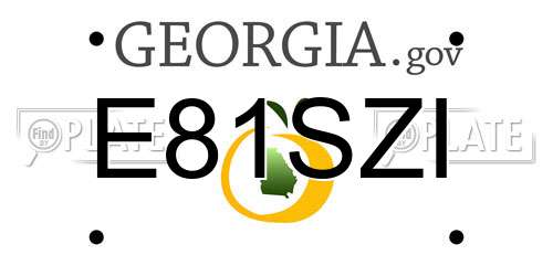 E81SZI Georgia License Plate
