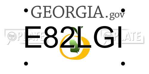 E82LGI Georgia License Plate