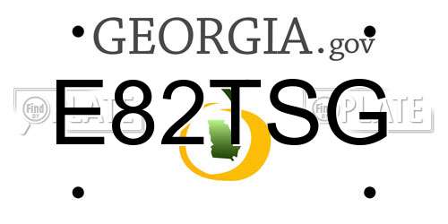 E82TSG Georgia License Plate