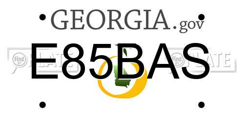 E85BAS Georgia License Plate