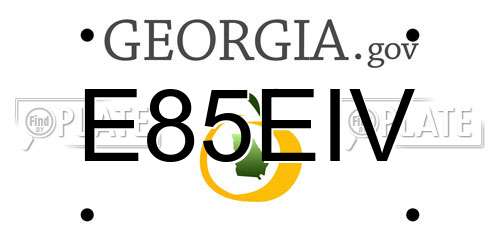 E85EIV Georgia License Plate