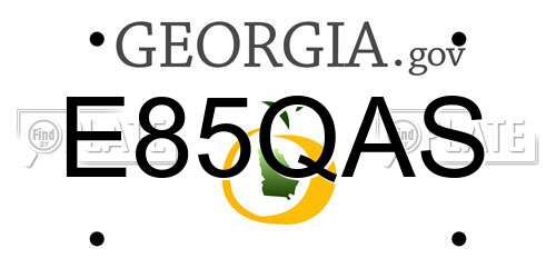 E85QAS Georgia License Plate
