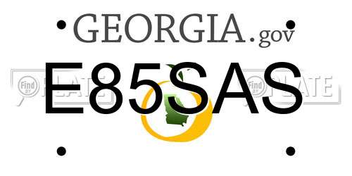 E85SAS Georgia License Plate