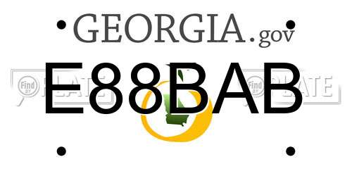 E88BAB Georgia License Plate