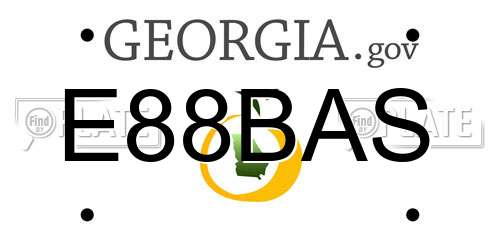 E88BAS Georgia License Plate