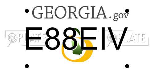 E88EIV Georgia License Plate