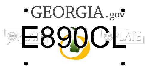 E890CL Georgia License Plate