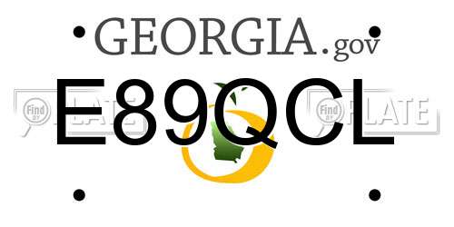 E89QCL Georgia License Plate
