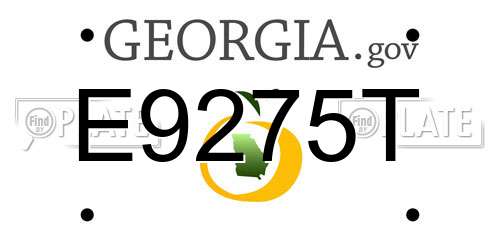 E9275T Georgia License Plate