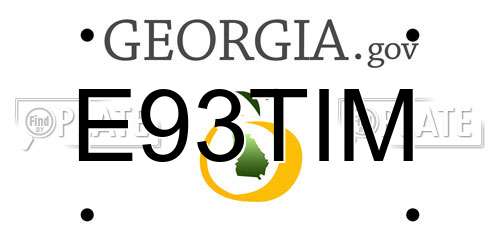 E93TIM Georgia License Plate