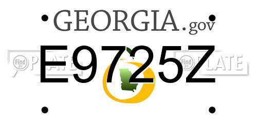 E9725Z Georgia License Plate