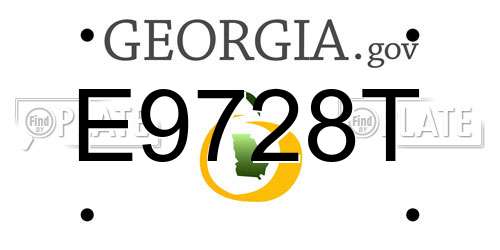 E9728T Georgia License Plate