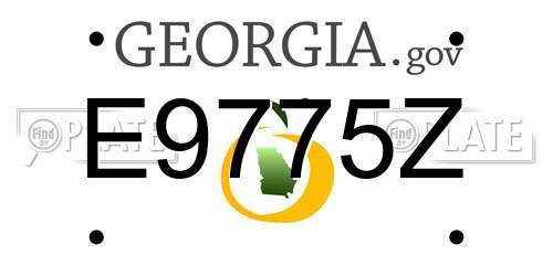 E9775Z Georgia License Plate