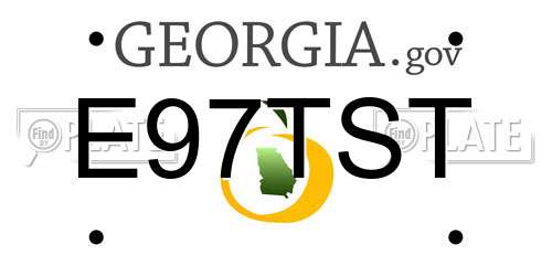 E97TST Georgia License Plate