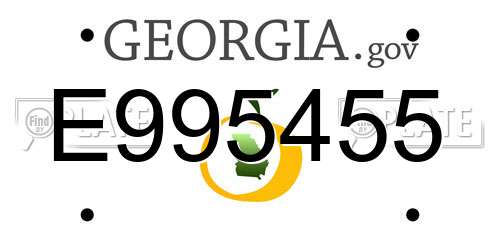 E995455 Georgia License Plate