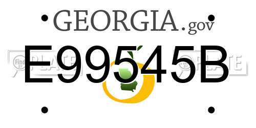 E99545B Georgia License Plate