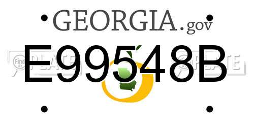 E99548B Georgia License Plate