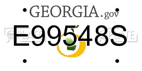 E99548S Georgia License Plate