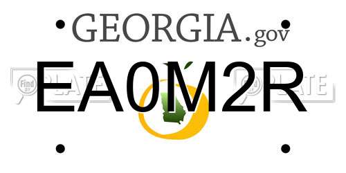 EA0M2R Georgia License Plate