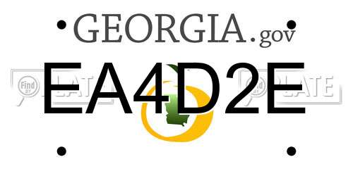 EA4D2E Georgia License Plate