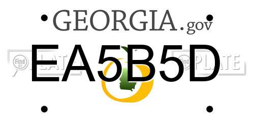 EA5B5D Georgia License Plate