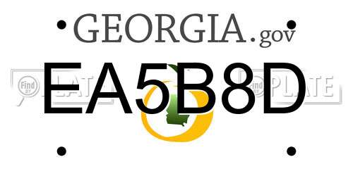 EA5B8D Georgia License Plate
