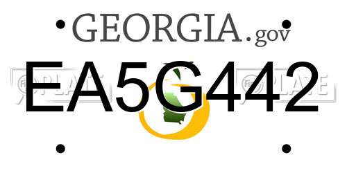 EA5G442 Georgia License Plate