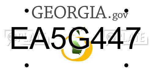 EA5G447 Georgia License Plate